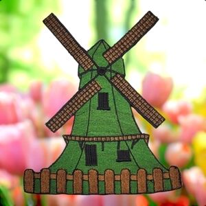 NWT Vintage New Old Stock Windmill Embroidered Patch